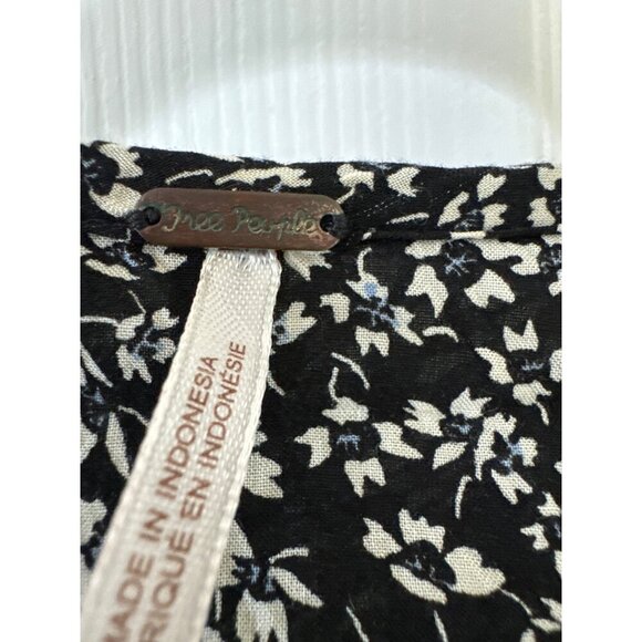 Free People One Fine Day Floral Babydoll Swing Mini Dress Size Medium - Picture 6 of 14